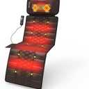 Massage-Mat, Detachable Neck Massager, Full Body Vibration Heating, Massage Pad with 10 Vibrating Motors and 9 Speed Settings for Home Office Use, Brown