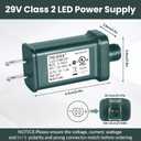 29V LED Power Supply, Christmas Tree Plug Adapter, IP44 Waterproof Class 2 Power Supply for Christmas String Light Inflatable Decorations(TS-8W29V)