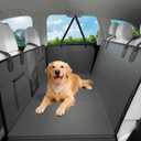 Hard Bottom Dog Car Seat Cover, 52"×65", Waterproof PU Leather