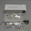 2 Packs Rimless Blue Light Blocking Reading Glasses for Women, Sparkling Metal Computer Readers
