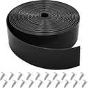 Vinyl Straps for Patio Chair Repair Kit 2'' Wide 20 Ft Long Replacement Straps + 20 Free Rivets for Outdoor Lawn Furniture Chaise Lounge Repair (Black)