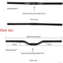 UPANBIKE Mountain Bike Road Bike Handlebar Aluminum Alloy Flat Bar 25.4mm*600mm