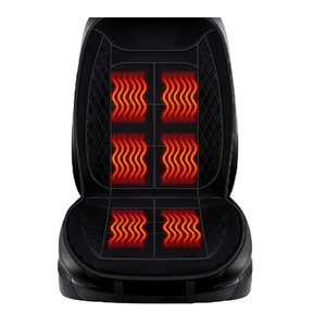 Car Seat Cushions Fit Cold Weather and Winter Driving, Car Seat Cover Foldable Portable Seat Cover for Back and Seat Cushions with Bottom Anti-Slip Silicon(1 Pack/ Black)