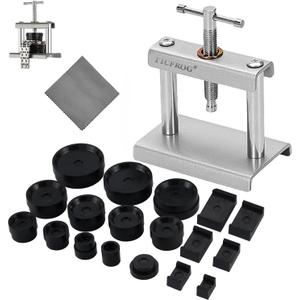 Watch Press Tool, Back Case Closer for Closing The Cover, Watch Battery Replacement, Repair Kit for Wristwatches with 18PC Molds, Compatible with Round Square Rectangular Dials and Backs