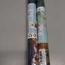 2 x VaryPaper Jungle Tiger Peel and Stick Wallpaper Tropical Leaf Wallpaper for Bedroom Bathroom Self Adhesive Removable Animal Wall Paper Decorative Contact Paper for Walls Cabinets Drawers 17.7''x78.7'' (Navy Blue, Green, Orange)