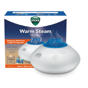 Vicks Warm Steam Vaporizer & Humidifier 1.5 Gallon Tank for Small and Medium Rooms, Night Light, Works with VapoPads and VapoSteam