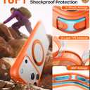 TORRAS Upgrade 360 Magnetic Stand for iPhone 17 PRO Case with Camera Control Button, Fit for MagSafe, Mil-Grade Protection, Slim Soft Edge Translucent Back for iPhone 17Pro 6.3 inch, Orange