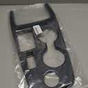 XITER Carbon Fibre Style Car Gear Shift Knob Console Panel Cover Central Consoles Shift Boots Knobs Frame Interior Trim for Nissan Rogue 2021 2022 2023 2024 2025-with Media Drive Control Knob