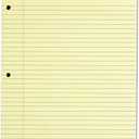 TOPS 63383 Double Docket Writing Pad, 8 1/2 x 11 3/4, Canary, 100 Sheets