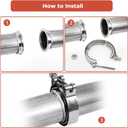 2 x AKIHISA 2.36 Inch V Band Clamp-Stainless Steel_304, for Turbo Exhaust Down pipe Flange Kit, Racing Ford Pickup Truck Exchange Exhaust Accessories