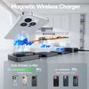 7-in-1 Wireless Charging Station for Apple Devices, ACOZVIN Foldable Magnetic Wireless Charger, 4 USB Ports(30W USB C), 5FT Cord Flat Plug, Travel Charger Stand for iPhone 16/15/14/13, iWatch &AirPods