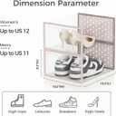 Pinkpum 15 Pack X-Large Shoe Storage Boxes, Shoe Organizer for Closet Clear Plastic Stackable Shoe Dispaly Case Bins Holder, Sneaker Storage for Sneakerheads Pink