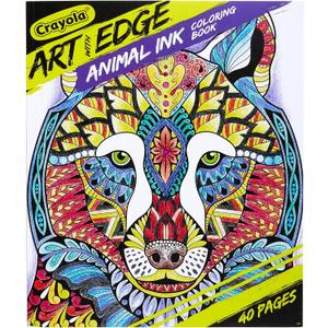 Crayola Art With Edge Jungle Animal Coloring Pages (40pgs), Cute Animals, Mandala Designs, Teen and Adult Coloring Books