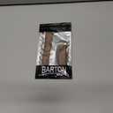 BARTON WATCH BANDS- Black Leather and Rubber Hybrid - Choose Color & Size - Compatible with All Apple Watches (Ultra, SE, 8, 7, 6, 5, 4, 3, 2, 1) - 38mm, 40mm, 41mm, 42mm, 44mm, 45mm, 49mm (Walnut Brown Leather (Stainless Steel Buckle))