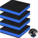 4 Pack Anti Vibration Pads for Washing Machine 4"x4"x7/8", Sound Isolation Vibrating Pad Ribbed Rubber Damping Mat EVA Center for Air Compressors, Conditioner, Treadmill, HVAC Washer Dryer