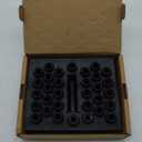 9/16-18 Lug Nuts for 1994-2011 Dodge Ram 2500 3500, 2002-2010 Ram 1500, 1988-1998 Ford F250 F350, 2004-2009 Durango, 32PCS 7 Spline Wheel Lug Nuts 9/16x18 Black with Socket Key for Aftermarket Wheels