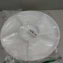 Plasticpro 6 Sectional Round Plastic Serving Tray/Platter (2, White)