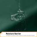 Arotive Shower Curtain for Bathroom, Dark Green and White Ombre Fabric Shower Curtain Sets with 12 Hooks, Waterproof & Machine Washable, 72x72 Inches