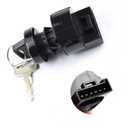 Ignition Switch with Key 3 Position Off/On/Start Compatible with Polaris Sportsman 400 500 570 600 700 800 Ranger 400 425 500 570 700 800 900 1000 RZR 570 800 900 XP 1000 &More (Black)