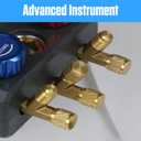 PLAYOCCAR Refrigeration Digital Manifold HVAC Gauge Kit, Vacuum Pressure Temperature Dignostic Tester Set for Testing Maintaining Air-Conditioner & Refrigerator