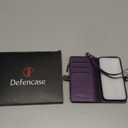 Defencase for iPhone 14 Magnetic Wallet Case Compatible with Magsafe with RFID Blocking Zipper & Card Holder for Women Men, PU Leather Strap Detachable Phone Case for iPhone 14 (6.1 inches), Purple