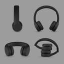 LilGadgets Connect+ Foldable Headphones, Adjustable Fit Soft Touch Padding for Kids with Mic, Volume-Limited & Noise Reduction On-Ear Wired Headset for School with SharePort - Black, Ages 3-14