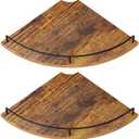 Corner Shelf Wall Mount, Floating Corner Shelves, Set of 4 Corner Wall Shelf Organizer,Rustic Wood Wall Storage Display Shelves forLiving Room Bedroom Bathroom Kitchen