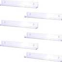 Sooyee 6 Pack 15 Inch Acrylic Invisible Kids Floating Bookshelf for Kids Room,Modern Picture Ledge Display Toy Storage Wall Shelf,Clear