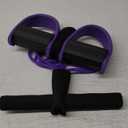 Multifunction Tension Rope, 6-Tube Elastic Yoga Pedal Puller Resistance Band, Natural Latex Tension Rope Fitness Equipment, for Abdomen/Waist/Arm/Leg Stretching Slimming Training (Purple)