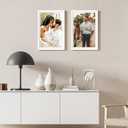 upsimples 12x18 Picture Frame, Display Pictures 11x17 with Mat or 12 x 18 Without, Wall Hanging Poster Frames, White, 1 Pack