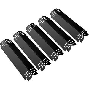 Unicook Grill Heat Plates for Nexgrill 720-0888, 720-0888N, 720-0830H, Backyard, Porcelain Grill Burner Covers Replacement Parts, 14.6 Inch Heat Shields Tents, Flame Tamers, 5 Pack