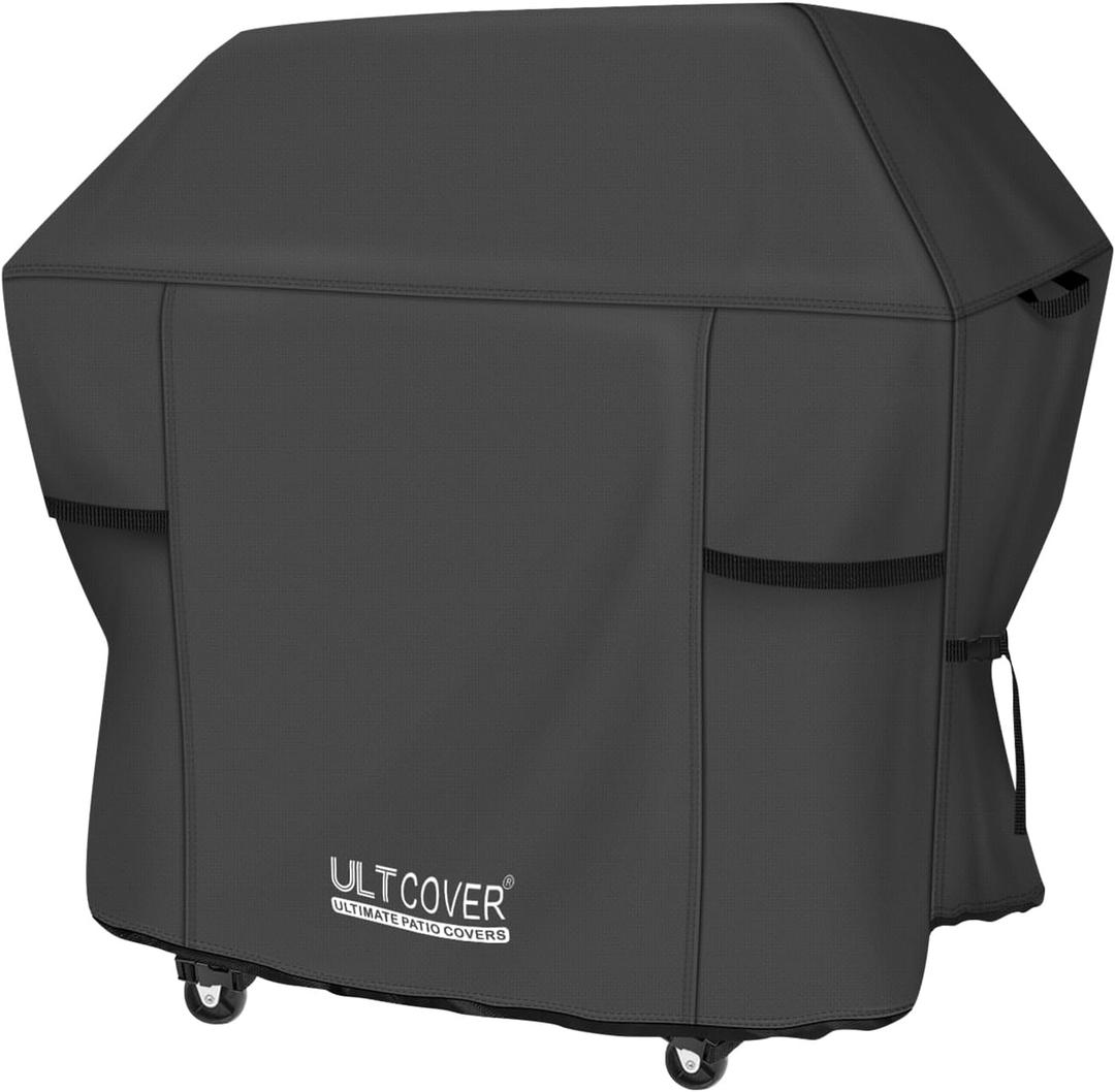 ULTCOVER Waterproof Grill Cover 58 inch, Heavy Duty BBQ Cover for 3-5 Burners Outdoor Gas Barbecue Grill, Black