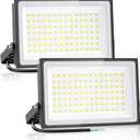 Onforu 120W LED Flood Light Outdoor, 12000LM Security Lights, IP66 Waterproof Outdoor LED Lights, 6500K Daylight White Floodlight for Garage Yard Garden Stadium Playground Arena (2 Pack)