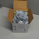 50 Pcs Artificial Flowers, 3.2 Inches Silk Rose Head Flowers Fake No Stem for Wedding Bridal Bouquet Home Floral Decor DIY Centerpieces Arrangements Party Tables Decoration(Dusty Blue)