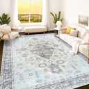Istana 8x10 Area Rug - Blue 8x10 Rugs for Living Room - Foldable Rugs for Bedroom - Stain Resistant Washable Rug - Eco-Friendly Area Rugs - Easy to Clean Living Room Rug