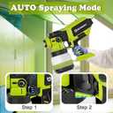 Paint Sprayer Cordless Compatible for Ryobi 18V Battery, 70000PRM Electric Paint Sprayer for Furniture Fence Wall Deck Cabinets House Painting, AUTO Spraying, 1200ml Container & 4 Nozzles (No Battery)