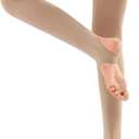 Stelle Girls Women Stirrup Tights Ultra Soft Dance Tights for Ballet, Gymnastics, School (Little Kid/Big Kid/Women) (Beige, XL)