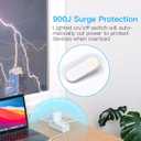 One Beat 10Ft Extension Cord with Multiple Outlets, Flat Plug Power Strip Surge Protector with 10 Ft Long Cord,6 Outlet 4 USB Ports (2USB C),Multi Outlet Wall Plug for Travel, College, Dorm Essentials