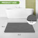 Extra Large Stone Bath Mat, 31.5 x 19.7 Diatomaceous Earth Stone Shower Mat for Bathroom, Absorbent Bath Mats, Non-Slip Barhroom Floor Mat, Quick Dry, Easy to Clean