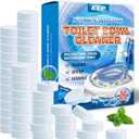 Automatic Toilet Cleaner TabletsPowerful Bleach Action, Destroys Limescale & Eliminates Odors, Septic-Safe, Continuous Cleaning, Drop-In Tank , Simple and effective to use Works with Toilets-50 pack.