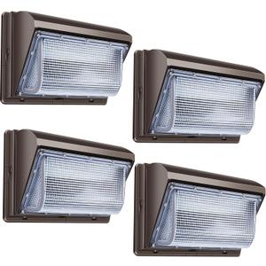 ledmo LED Wall Pack Lights Repalces 800W HPS/HID Light 4 Pack 15600LM Outdoor Commercial Lighting Fixture 120W Waterproof Wall Mount Security Lighting 5000K