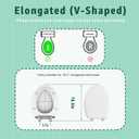 Toilet Seat Elongated, Toilet Seat Oval 18.5 Inch, Soft Close, PP Material, Easy Clean and Safe, No Yellow, White, 2 Pack