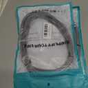 26FT 60W USB C to USB C Right Angle Fast Charging Cable,Long Cord Nylon Braided, Type C Charger Cord for,Apple-iphone 15,Sam-sung GalaxyS24 S23 S22 A15,iPad Pro/Air,Pixel 5/4 XL,One-Plus 8T,PS5 (Grey), Pack of 2