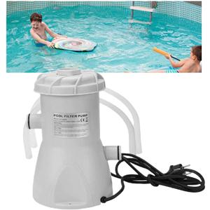 800gal Pool Pumps Above Ground Filter Pump, Powerful Rapid Circulation Pool Cartridge Filterpump, Micro-debris Water Circulation And Filtration System, Improved Water Clean & Clarity & Clear