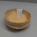 Small Bamboo Wooden Bowls Set of 2, Round Shallow Serving Bowls for Charcuterie/Fruit/Candy, 4 Inch Handmade Dipping Dishes for Spice/Salsa/Tomato Sauce