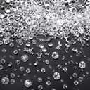 Hicarer 4000 Pieces Diamonds Crystals Acrylic Gems Wedding Table Scattering Gemstones Christmas Party Decorations Bridal Shower Masquerade Vase Fillers(Transparent,3 mm, 6 mm and 10 mm)