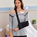 Deyeek Women's Post Shoulder Surgery Shirts Tear Away 3/4 Snap Tops (Gray, XL)