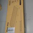 TINAMO One Step Stool for Elderly (35" Length) - Acacia Wood High Riser Step Stool with Non-Slip Pads - 550 Lbs Wooden Mobility Stepping Stools for Handicap, Bed, Bathroom, Kitchen (Walnut)