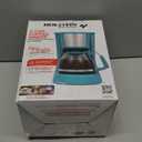Holstein Housewares 5 Cup Drip Coffee Maker Compact and User-Friendly with Auto Pause & Serve, Reusable Filter, Measuring Spoon & Glass Carafe, Office & Dorm Use, Teal