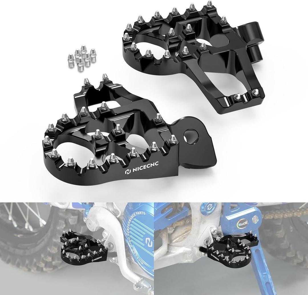 Black Extender Foot Pegs Footrests Compatible with YAMAHA YZ65 2018-2023 YZ85 2002-2023 YZ125 1997-2023 YZ250 1998-2023 YZ125X 2017-2023 YZ250X 2016-2023,See fitment